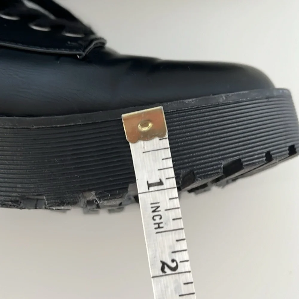 Dirty Laundry Women's Black Chunky Heeled Platform Oxford Shoes Sz‎ 7 Lace Up